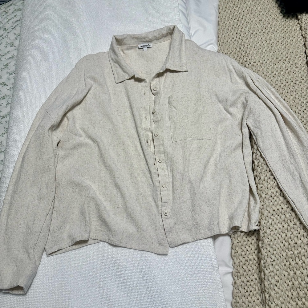 Cream Button-Up Shirt